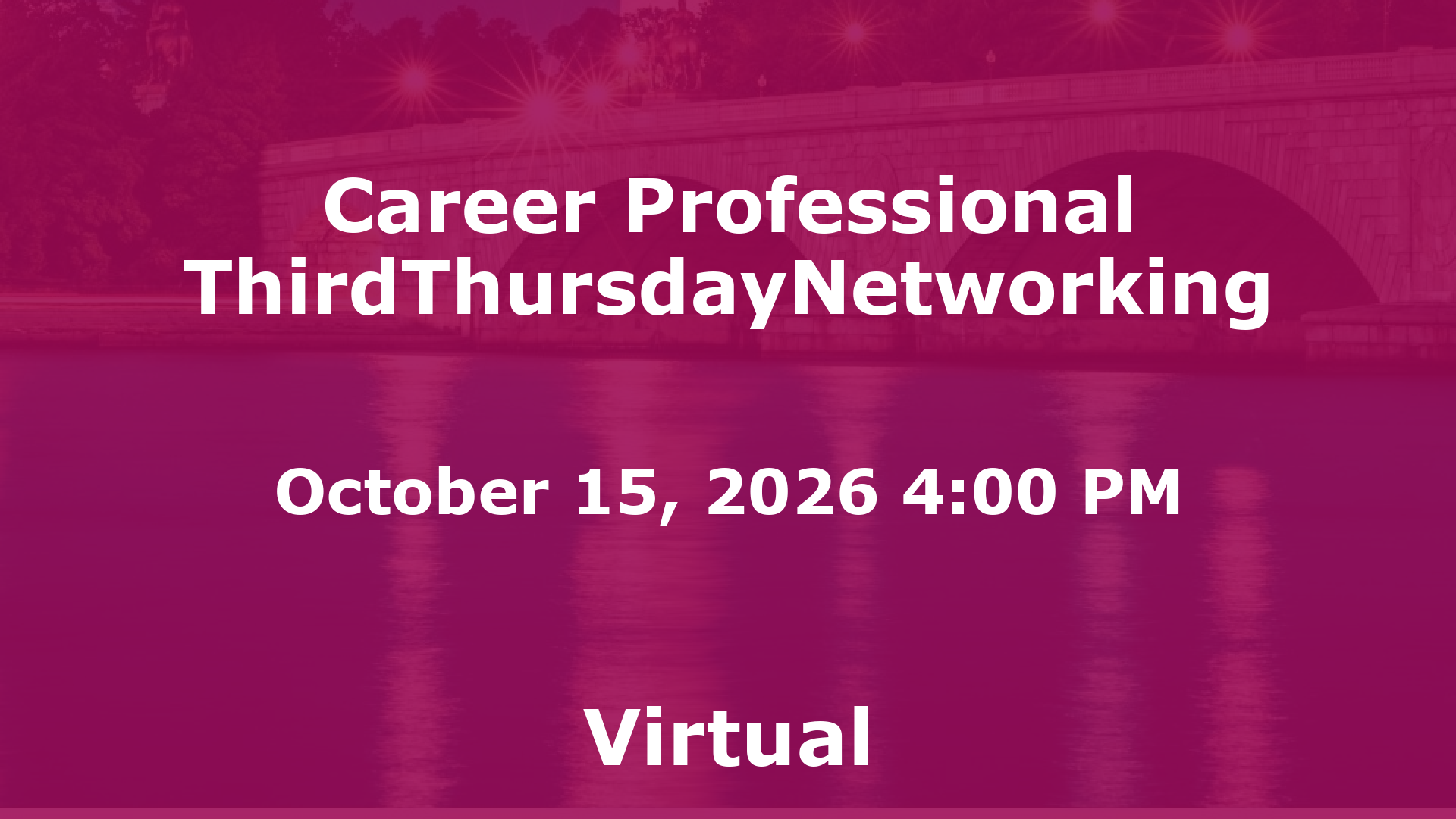 Career Professional ThirdThursdayNetworking event image